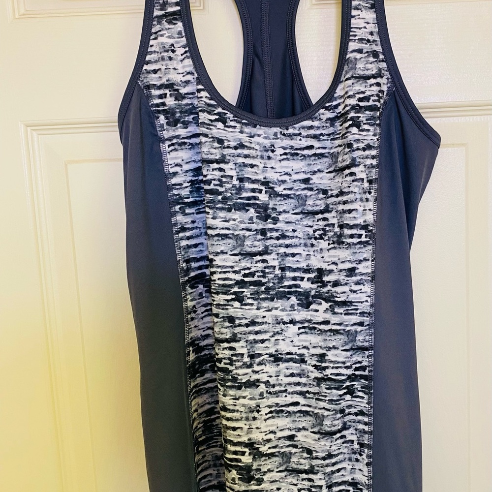 Champion Blue and White Athletic Tank Top